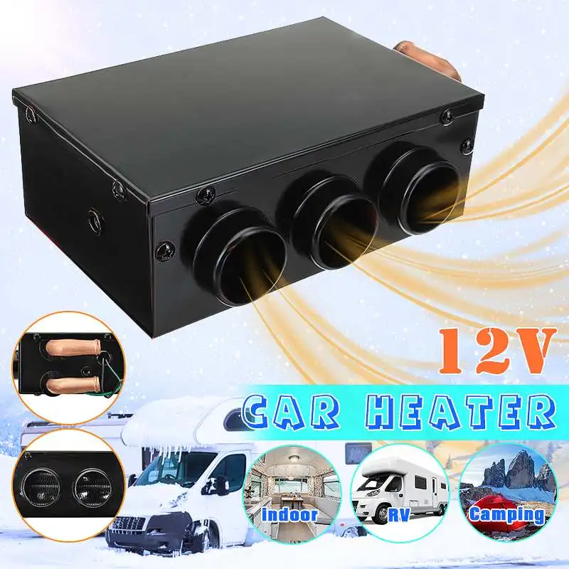 Автомобиль с подогревом 12V 600W 3 отверстия нагреватель Портативный автоматический нагреватель низкой Шум окна транспортного средства Стекло Demister