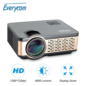 

Everycom W5 LED mini Projector HD 720P 4000 lumens Portable Video Beamer Support Full HD 1080P Home Theater Android 9.0 Optional