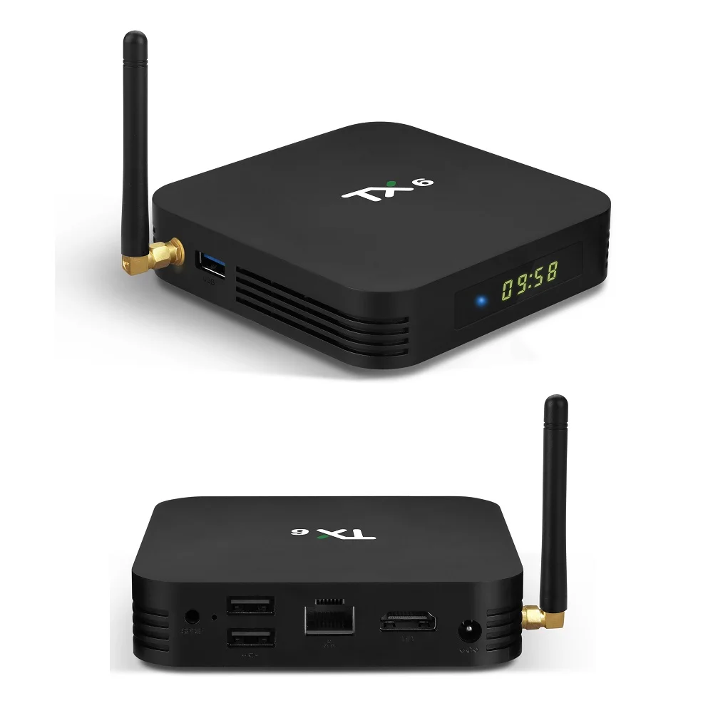 ТВ приставка Android 9 0 Смарт TX6 4 Гб ОЗУ 64 четырехъядерный процессор Allwinner H6 USD3.0 2 4G/5