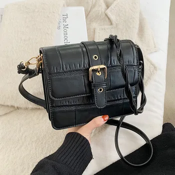 

VeryMe Vintage Leather Shoulder Bag For Female Small Square Handbag High Quality Daily Flap Women Bags Messenger 2020 Purse Lady