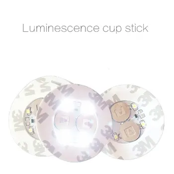 

Bottle LED Sticker Coaster Discs Lights Wine Bottle Clear Glass Cup Vase Christmas Party Wedding Bar Party Decor