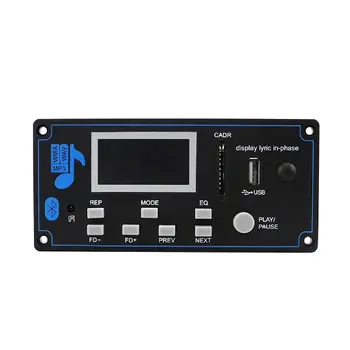 

12V LCD Bluetooth MP3 Decoder Board Support FM Radio AUX USB With Lyrics Display