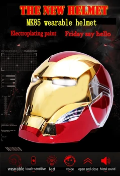 

Halloween Party very high quality Iron man mask mk85 helmet wearable model touch electric open mask