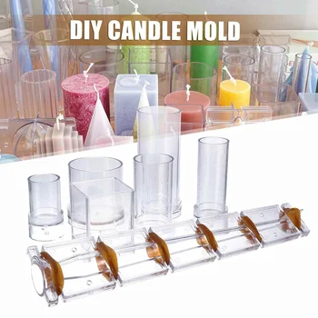 

DIY Handmade Clear Candle Acrylic Mold DIY Gypsum Plaster Crafts Mould Square Silicone Soap Candle Resin Molds