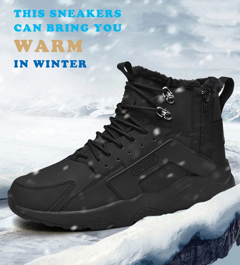 Новая зимняя спортивная обувь для мужчин, кроссовки с мехом, спортивная обувь, zapatillas hombre Deportiva, сохраняющая тепло