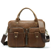 Натуральная кожа сумка для ноутбука кожаная мужская сумка поперечное сечение Мужская модная повседневная Наплечная Сумка мотоциклетная Ретро посылка портфель
