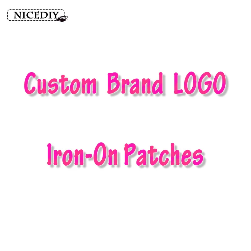 

Nicediy 10 Pcs/Custom Brand LOGO Heat Transfer Vinyl Sticker Thermal Iron On Transfers On Clothes Embroidered Patch Washable DIY