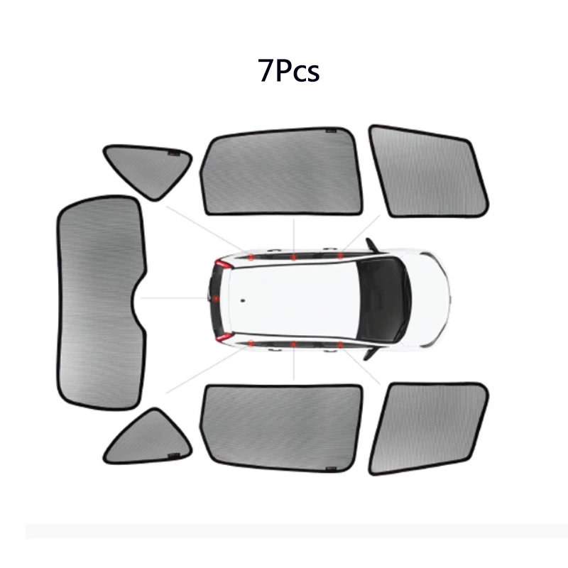 BARNOV автомобиль Специальный занавес оконные шторы сетка тени слепой на заказ для HONDA ACCORD 6-10th CL7 CL9 - Цвет: whole set 7pcs