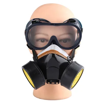 

Actived Carbon Filter Respirator Military Gas Mask Safety Anti-Dust Smoke Protective Face Cover Personal Emergency Respirator