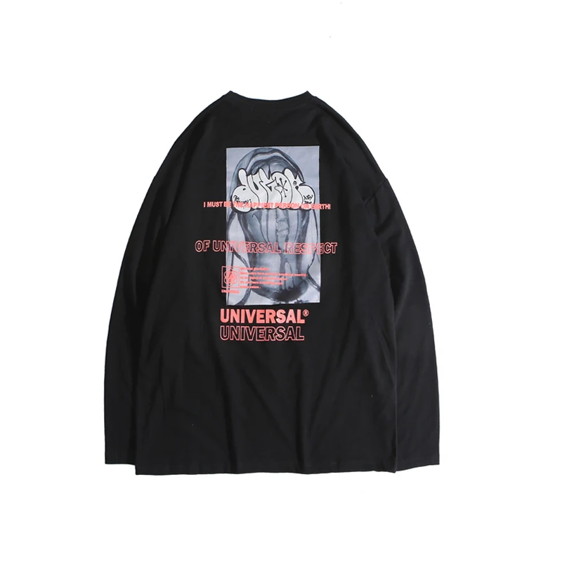

High Street Custom Design Printed Long Sleeve T Shirt for Men and Women