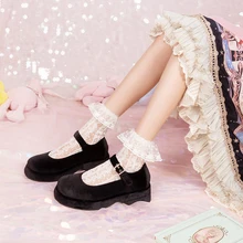 Ограниченная серия, кружевные носки со стразами, японские носки для девочек в стиле Лолиты, студенческие носки, мягкие носки для сестры