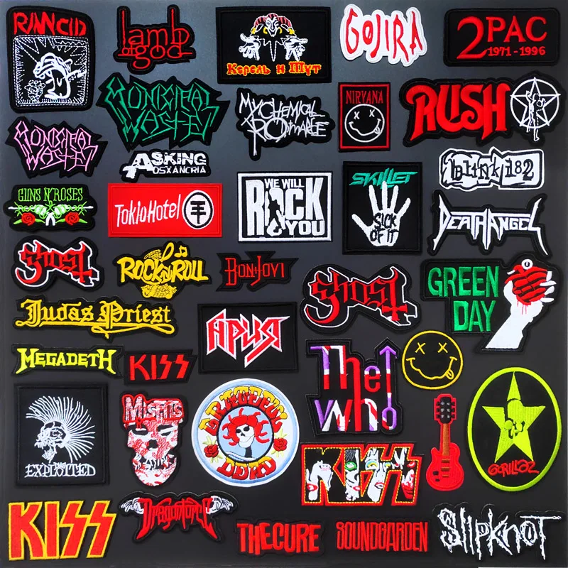 Утюжок для украшения одежды ROCK MUSIC украшение швейное аппликация шитья нашивки