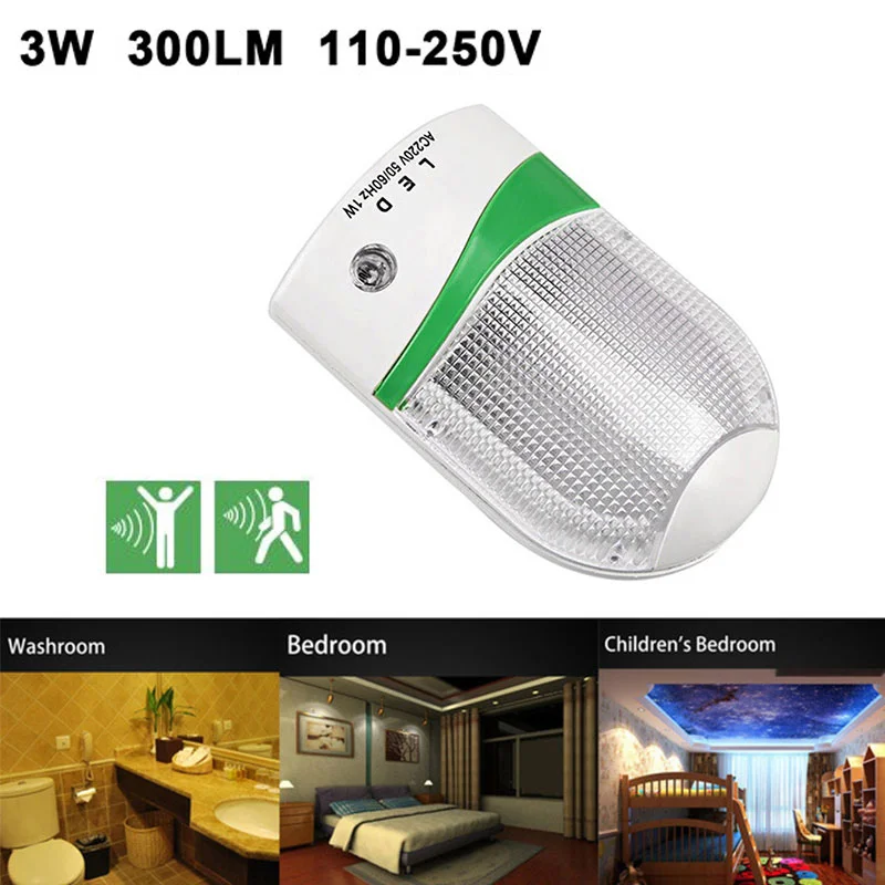

Safety Lamp Indoor/Outdoor Bathroom Wireless LED Night Light Bright 4LED Angel Motion Sensor Induction Light