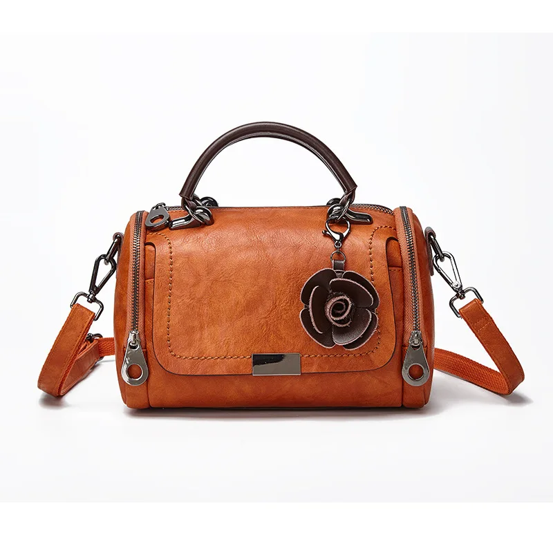 

Women's Bags 2019 New Two-Layer Cowhide Lady Selling Handheld Retro Ladies Bag Shoulder Messenger Bag
