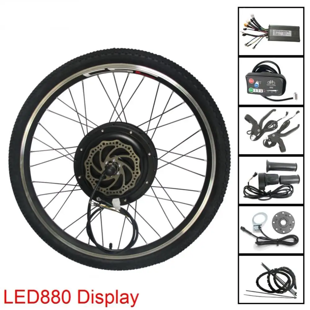 36v 500w LED880 Конверсионный комплект для электровелосипеда 48 в 1500 Вт MTB переднее заднее колесо для 2" 24" 2" 28" 27," 29" Горный электровелосипед - Цвет: 36v 500w LED880