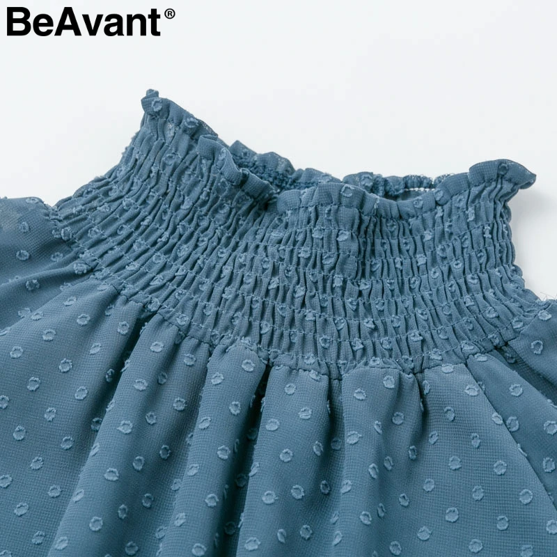 BeAvant/осеннее платье в горошек с рюшами, женское Элегантное зимнее офисное платье с длинными рукавами и шнуровкой, вечерние мини-платья в стиле ретро