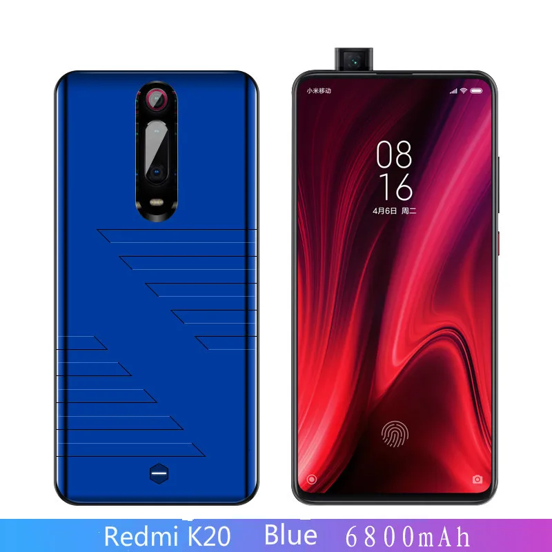 Чехол для Xiaomi 9T Pro Redmi K20, зарядное устройство, 6800 мА/ч, расширенное Резервное зарядное устройство, внешний аккумулятор, чехол для Redmi K20 Pro, чехол для аккумулятора