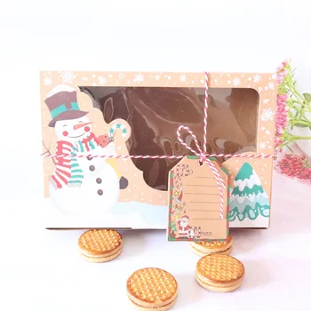 

Kraft Paper Bag Large size Candy Box Christmas party Favors Gift Box Package Birthday Party Decoration Bags With Ribbon