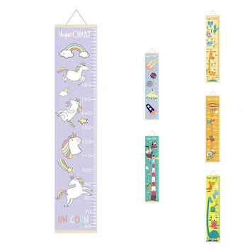 

1Pcs Wooden Children Height Ruler Wall Hanging Cartoon Pattern Height Ruler For Kids Growth Chart Table Home Wall Sticker