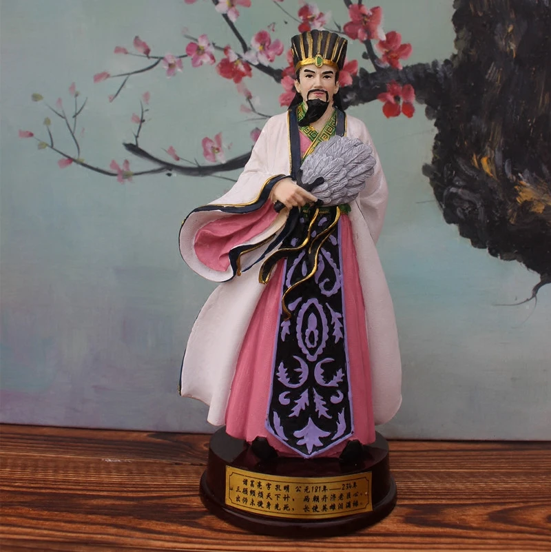 Chinese Historical Figures Zhuge Liang Statue Home Office Decoration Character Decorations Hand Resin Crafts Soft Gift | Дом и сад