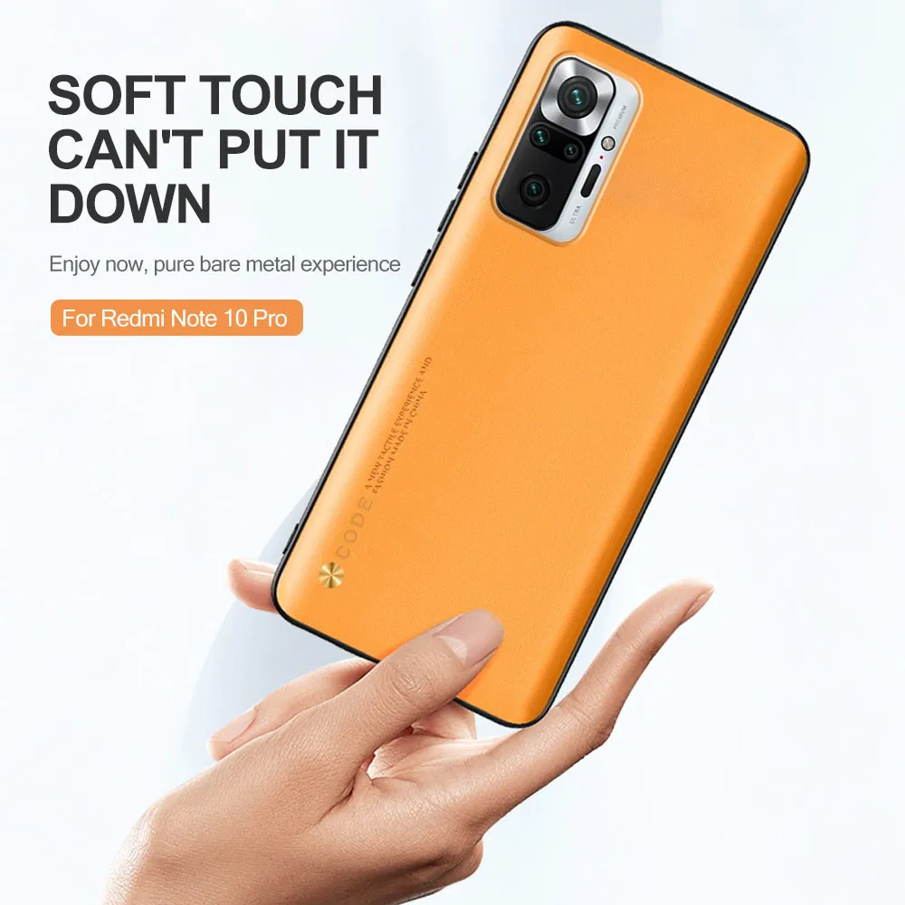 Plain Skin Lederen Telefoon Cover Voor Xiaomi Redmi Note 10 Pro Case