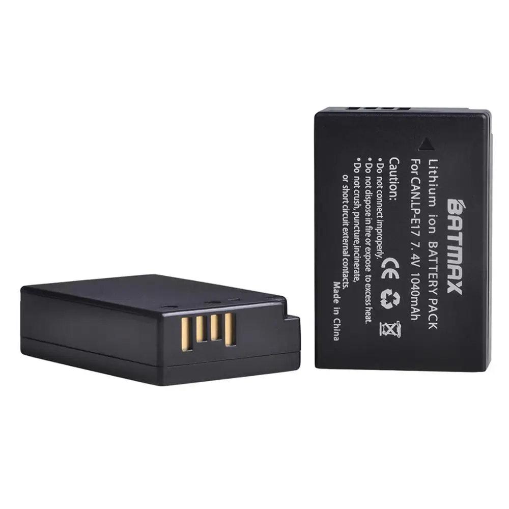 LP-E17 Battery Pack + Dual USB Charger Compatible with E RP, Rebel T7i, T6i, T6s, M6, M5, M3, SL3, SL2, 77D, 8000D, KISS X8i, 800D, 760D, 750D, 200D, DSLR Cameras
