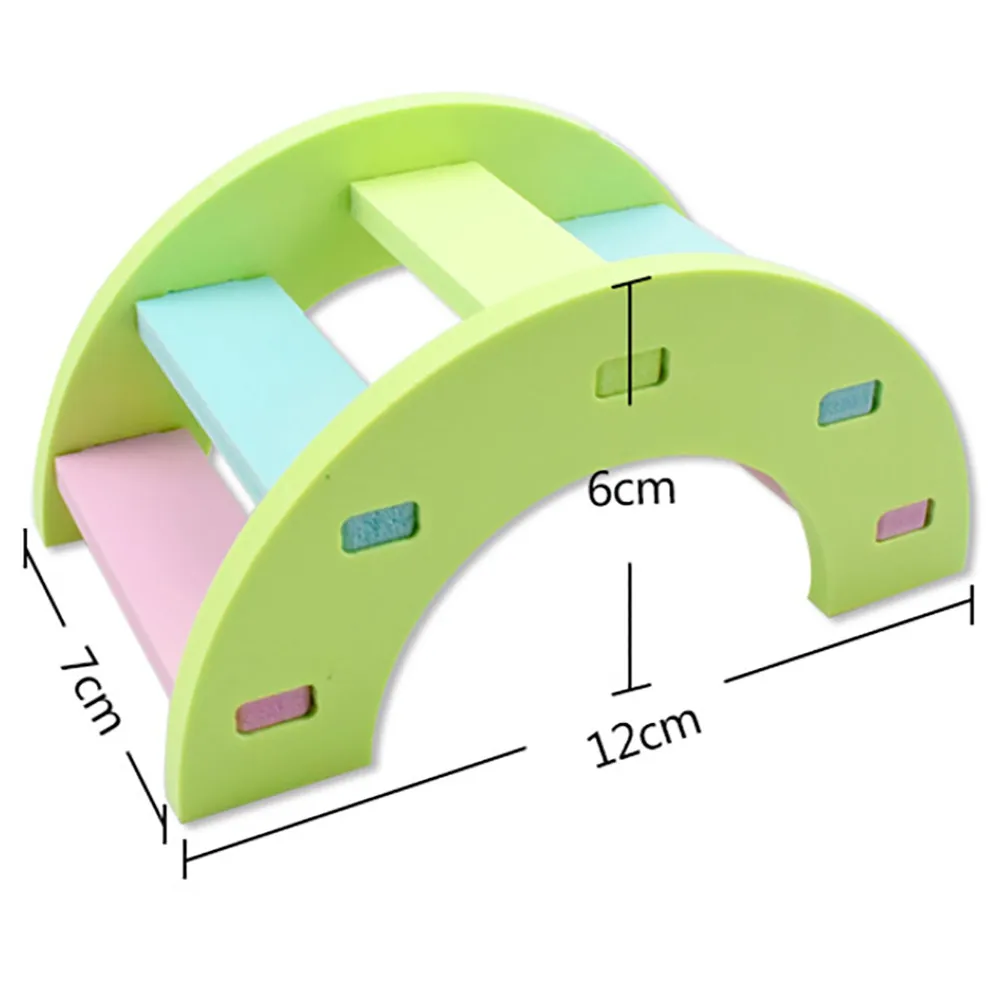 

Hamster Toys Rainbow Bridge Guinea Pig Hamster Wooden Toy Physical Training Toys Small Pet Toys 9.5