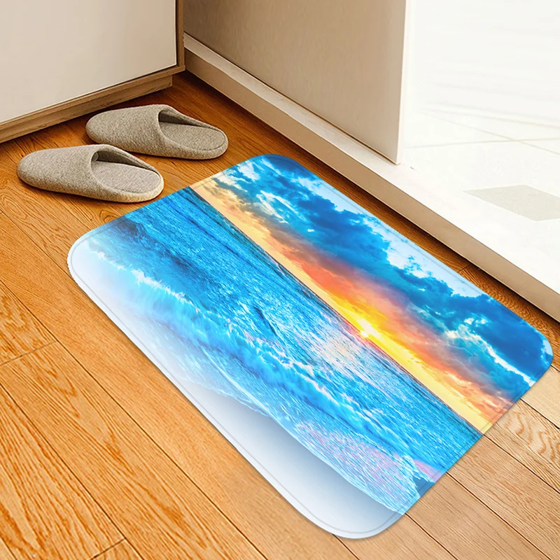Красивый пляжный красивый пляжный фланелевый домашний коврик на пол в ванной подстилка-кровать