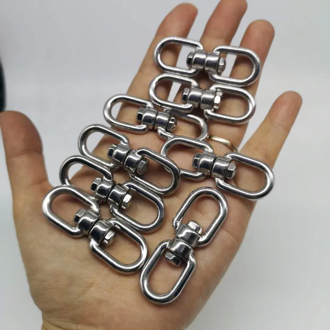 20 pcs M4 Thickness 304 Stainless Steel Double End Eye Swivel Hook Shackle