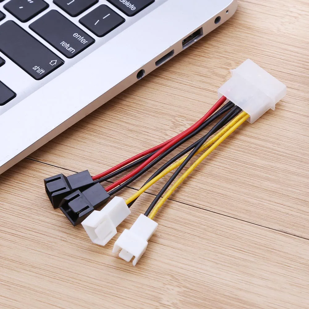 1 шт. 4 контактный кабель питания Molex к 3 контактному разъему адаптера вентилятора