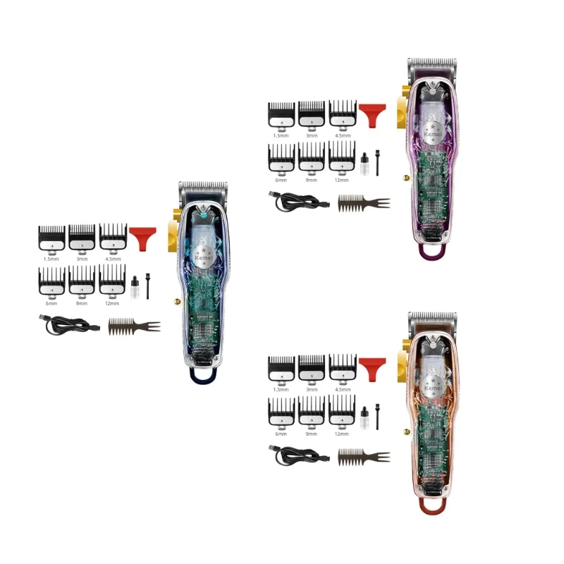 Машинка для стрижки волос аккумуляторная 4 скорости водонепроницаемая | Бытовая
