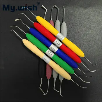 

dental instrument set Dental Composite Resin Filling Spatula Titanium plated Head Resin Filler Set thick handle Restoration