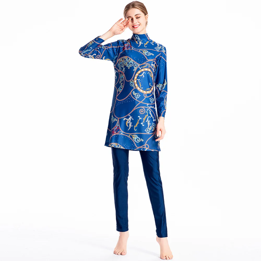 

Islamic Arabic Women Swim Wear Burkini Muslim Swimwear Hooded Hijab Swimsuit Modest Swim Surf Wear Sport Full Suit Swimming