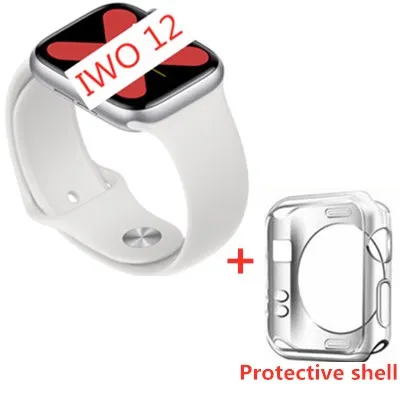 IWO 12 Bluetooth Смарт часы 1:1 SmartWatch 44 мм чехол для Apple iOS Android сердечного ритма ЭКГ IP68 Водонепроницаемый IWO 11 IWO 10 Обновление - Цвет: white