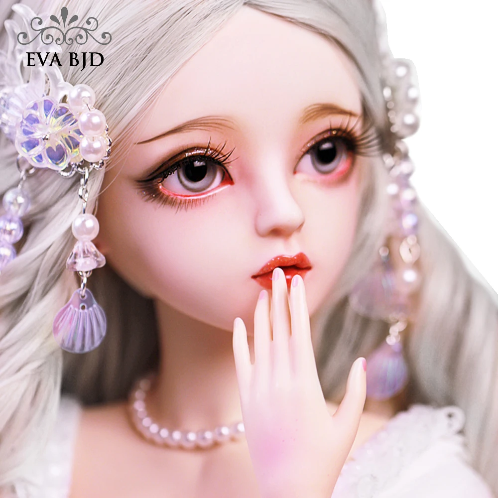 EVA BJD 1/3 белая женская BJD кукла ручной работы макияж 24 дюйма 60 см+ стеклянные глаза+ аксессуары парики одежда обувь свадебный подарок игрушка