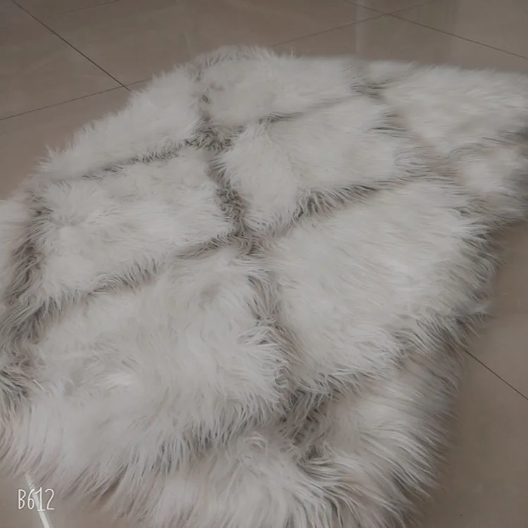 

Fashion Long Faux Fur Artificial Skin Rectangle/Square Fluffy Chair Seat Sofa Cover Carpet Mat Area Rug Living Bedroom