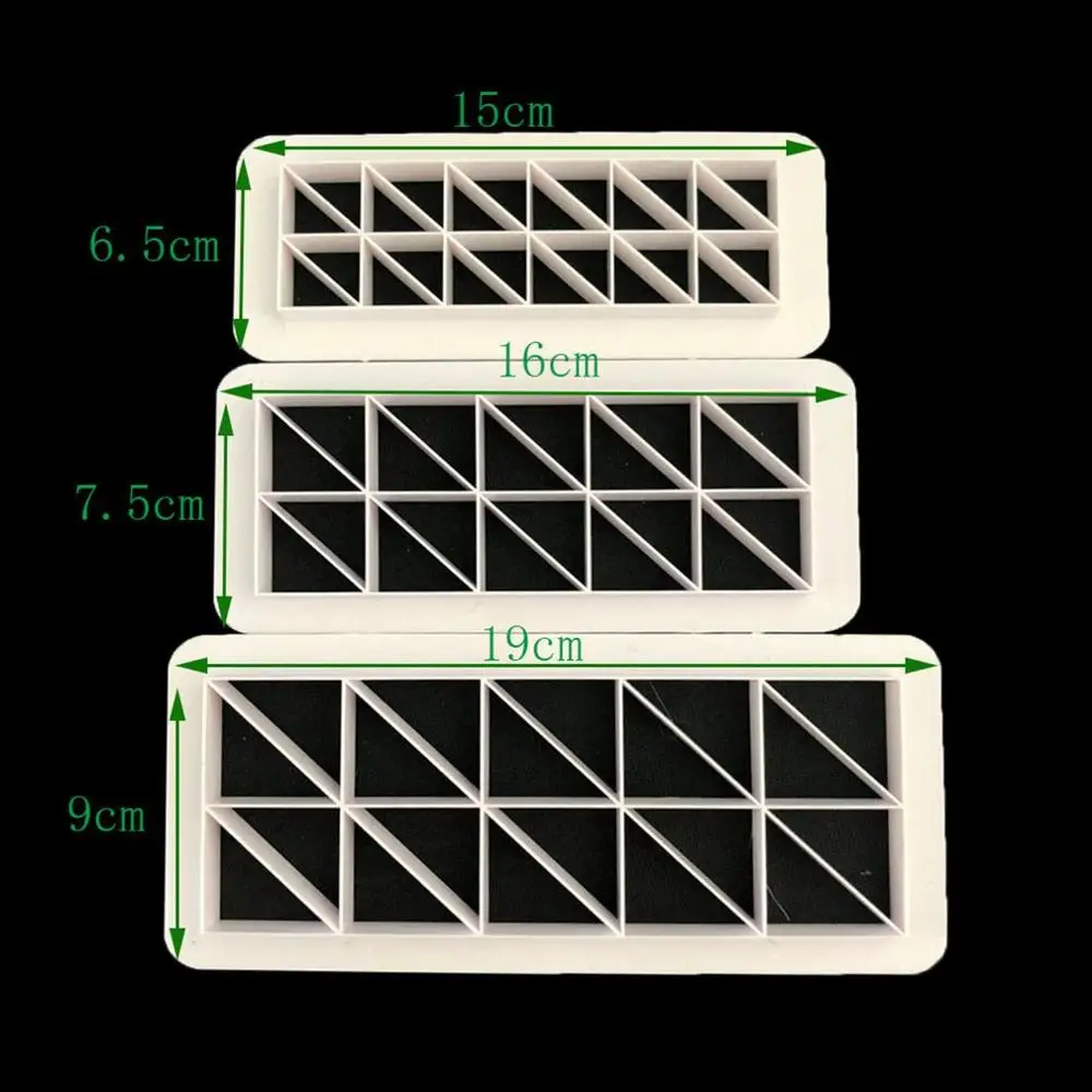 3 шт квадратные геометрические Формочки помадка Формочки для печенья геометрические формы для торта формочки для украшения торта инструменты для выпечки 6 видов конструкций - Цвет: T ri angl 1