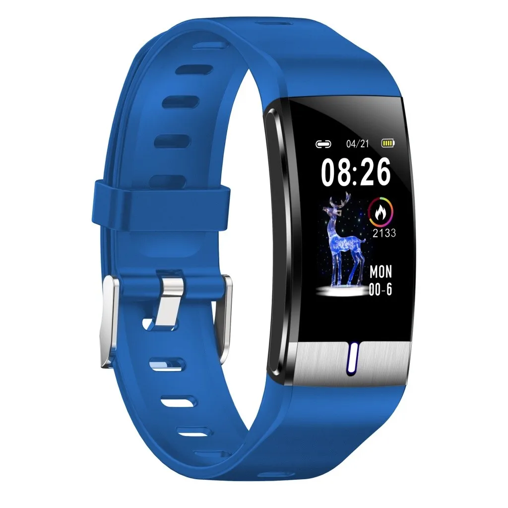 Blue BM08 для женщин SmartWatch IP68 водонепроницаемый браслет контроля сна Спорт Фитнес тело жира функция кровяного давления для iOS Android - Цвет: Blue