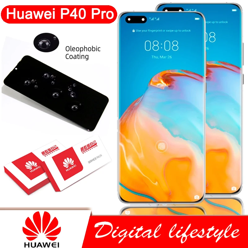 Оригинальный сменный ЖК-дисплей 6 58 дюйма для Huawei P40 Pro дигитайзер сенсорного