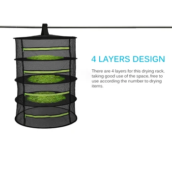 

Herb Drying Net 6/8 Layers Foldable Fabric Drying Nets Herb Drying Rack Zipper Closure Design Drying Net For Herbs Buds Beans
