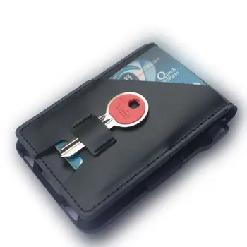 

New Anti Rfid Aluminium Metal Wallets for Men Women ID Bank Credit Card Holders Key Money Bag Male Genuine Leather Magic Wallet