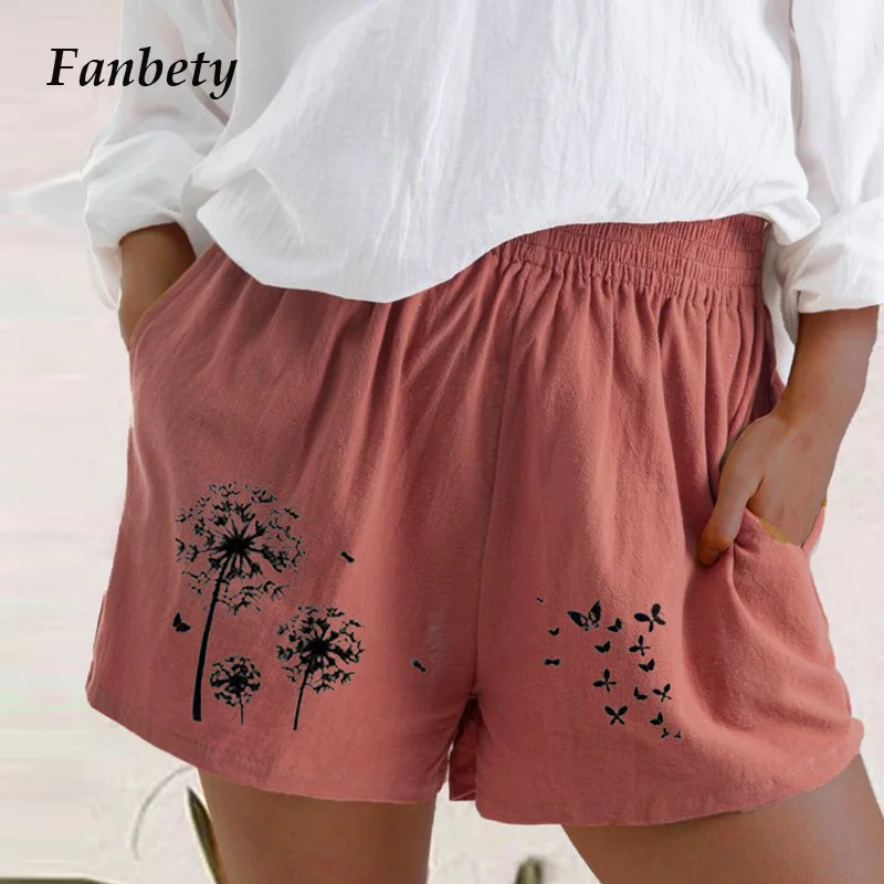 Шорты женские с карманами элегантные свободные короткие штаны повседневные