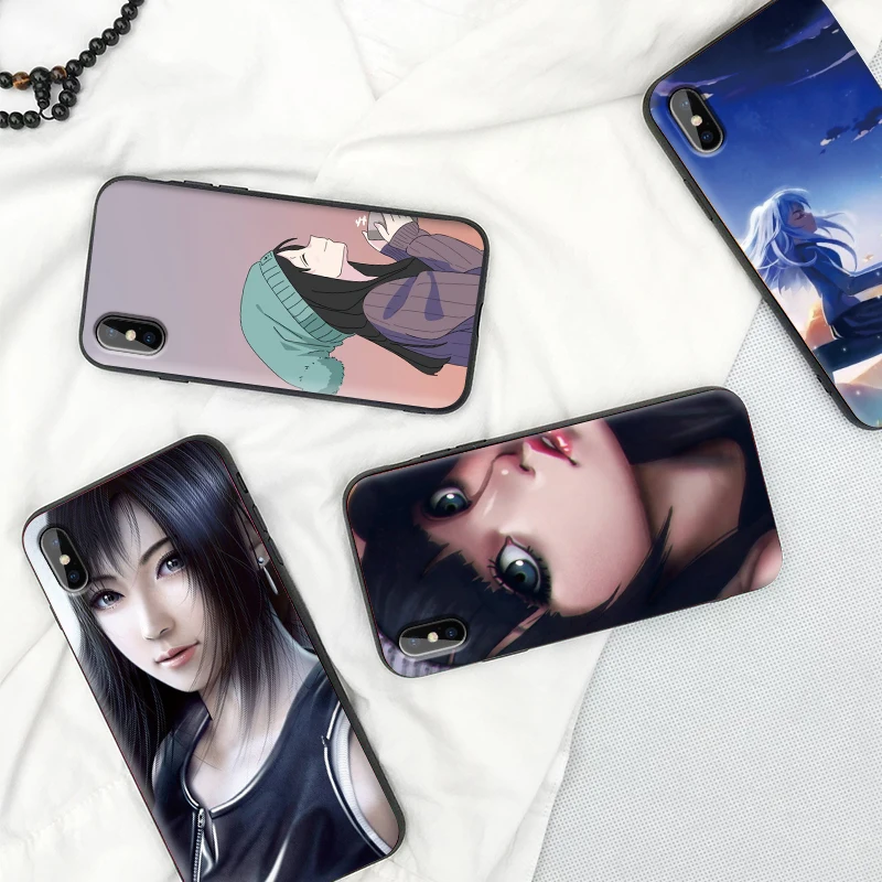 Мягкий чехол из ТПУ для девочек японского аниме Apple IPhone X XR XS MAX 5 5S 5C SE 6 S 7 8 Plus ipod touch