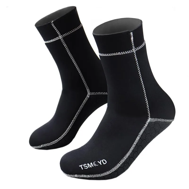 SCR Neoprene Diving Socks 5MM Winter Swimming Keep Warm Scuba Diving Beach Non-slip Men Women Rowing Boat Shoes Flippe Sock thermal socks