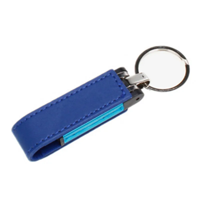USB Flash Drive 8GB 16GB Metal Keychain Pen Drive Pendrive 64GB Flash Memory Stick U Disk 32GB Cle USB 2.0 Memoria USB 128GB - Цвет: blue