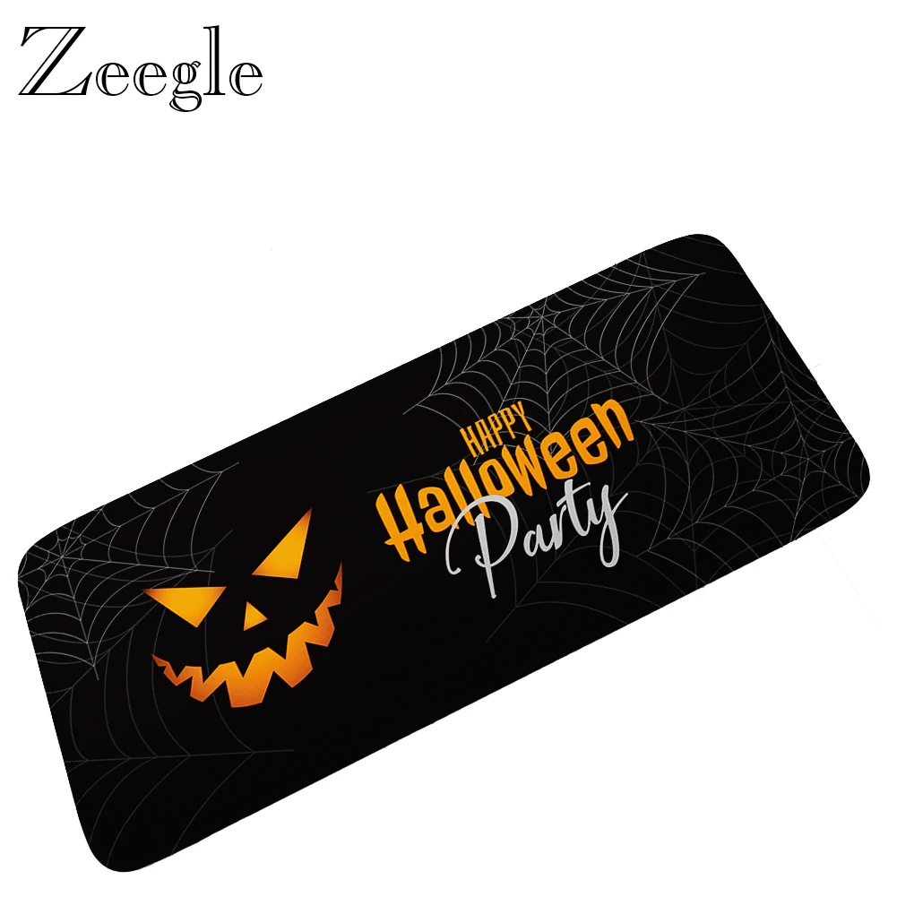 Halloween Rugs and Carpets for Home Living Room Flannel Long Rectangle Kitchen Carpet Absorbent Hallway Rug Bedside Carpet Mat