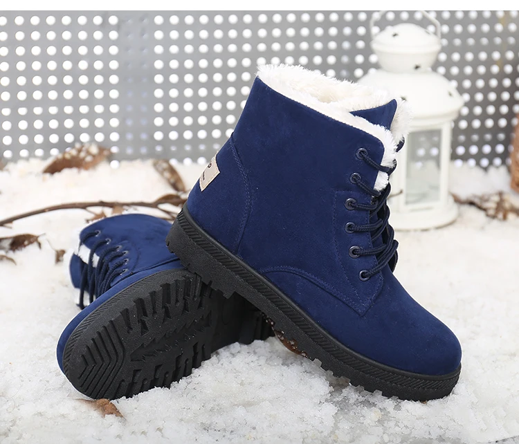 mulheres sapatos de inverno com pele botas