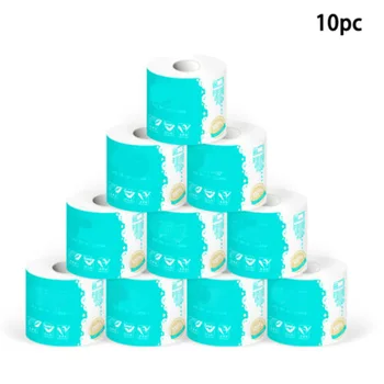 

10 Rolls Toilet Paper Tissue Soft Comfortable Bathroom For Takeaways For Parties For Home