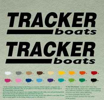 

For 1Pair Tracker Boats Decals Vinyl Stickers Boat Outboard Motor lot of 2