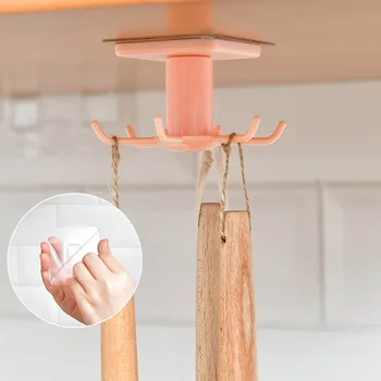 

360 Degree Rotatable Racks Kitchens Utensils Storage Holder Sundries Organizers for Household Kitchen Accessories